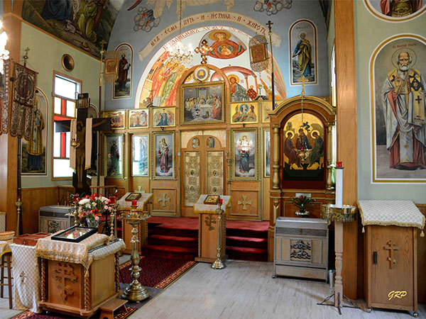 Interior of the Holy Trinity Russian Greek Orthodox Cathedral
