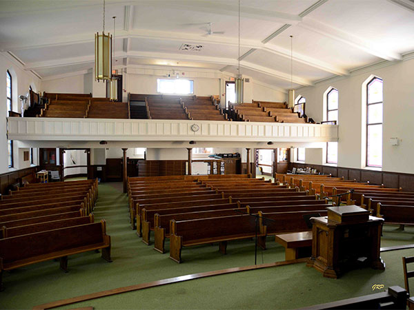 Interior of Home Street Mennonite Church