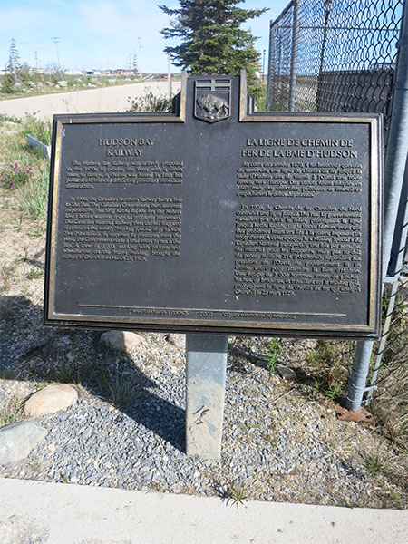 Hudson Bay Railway commemorative plaque