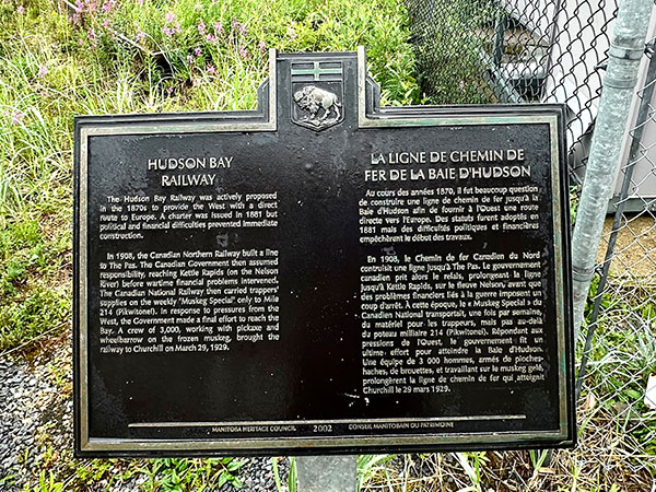 Hudson Bay Railway commemorative plaques