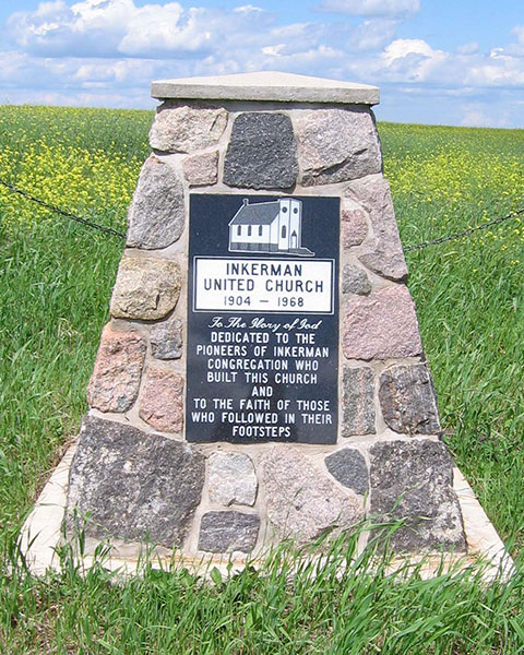 Inkerman United Church monument