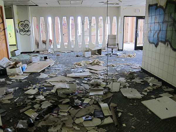 Interior of the abandoned Inland Cement plant