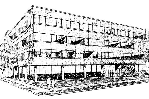 Architectural drawing of the Investors Building