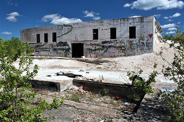 Former lime manufacturing plant at the Inwood Quarry