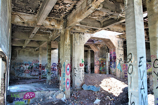 Interior of former lime manufacturing plant at the Inwood Quarry