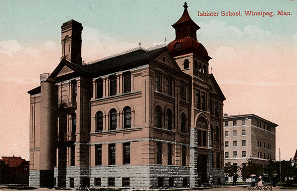 Postcard view of Isbister School