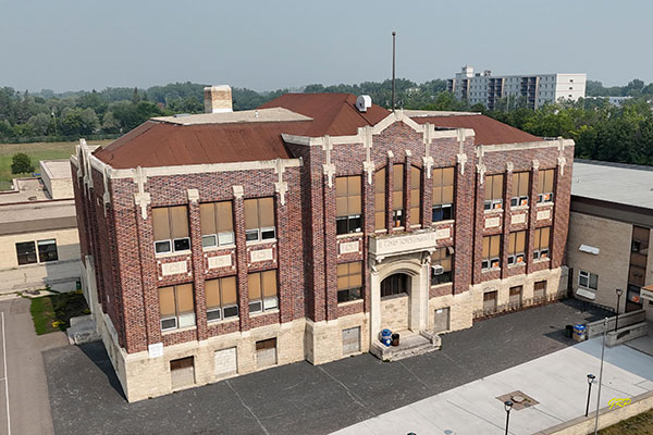 Aerial view of John Pritchard School