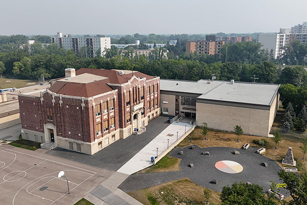 Aerial view of John Pritchard School