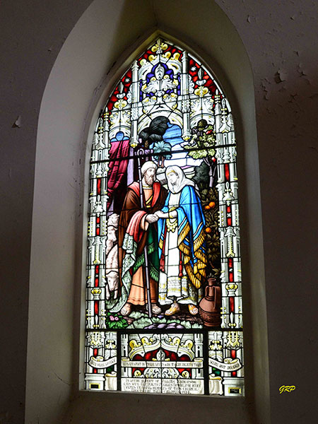 Stained glass window in Kildonan Presbyterian Church