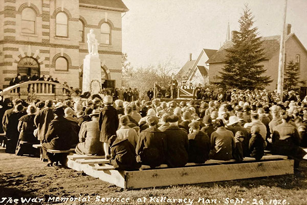 Dedication ceremony for the Killarney War Memorial