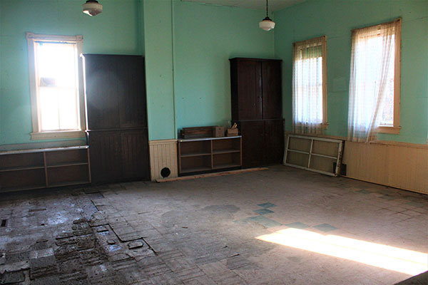 Interior of the former Kingsley School building