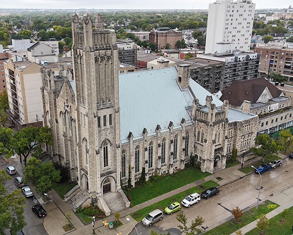 Aerial view of Knox United Church