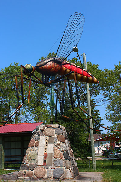 Giant mosquito monument at Komarno