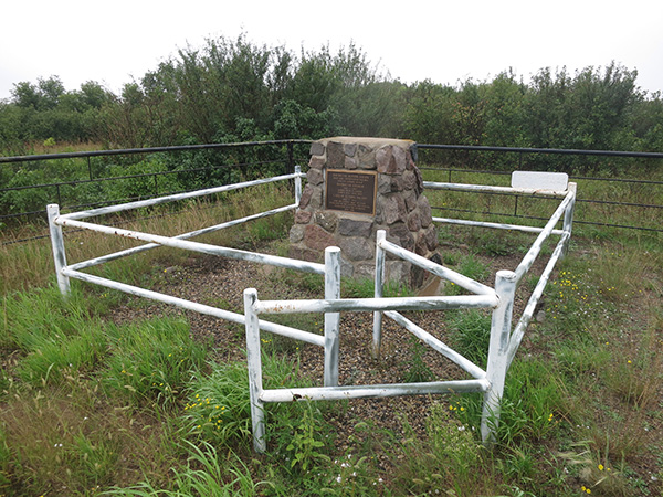 Daybreak School commemorative monument at the site of the former Laggan School