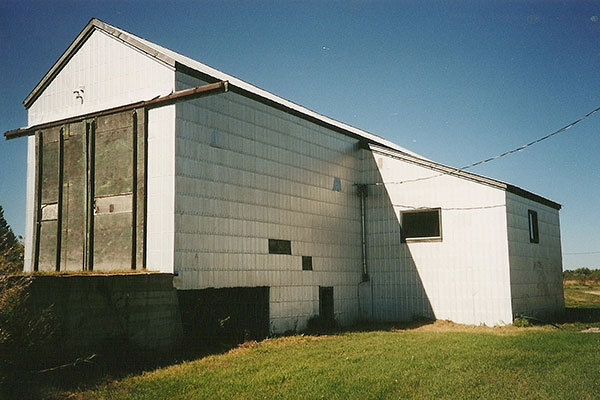 Driveshed and office from former Manitoba Pool grain elevator at Langruth