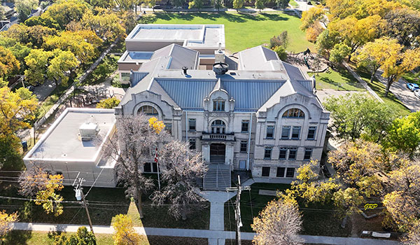 Aerial view of La Verendrye School