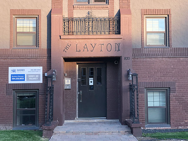 Entrance to the Layton Apartments