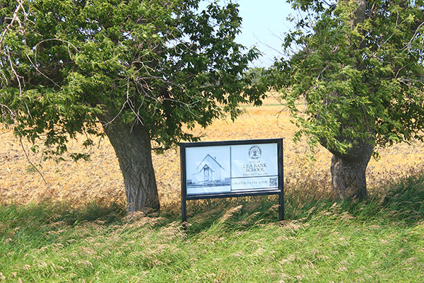 Lea Bank School commemorative sign