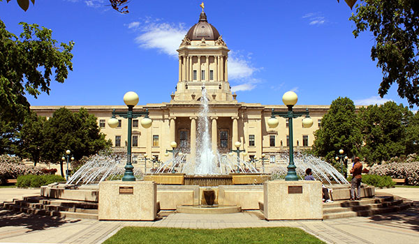 South elevation of the Manitoba Legislative Building