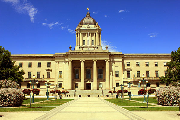 South elevation of the Manitoba Legislative Building