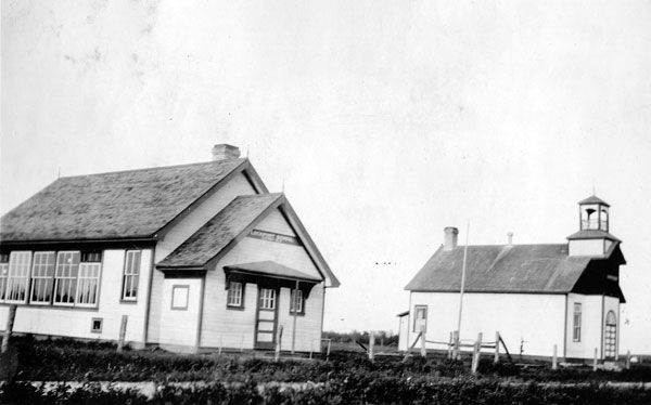The original Lockport school and residence