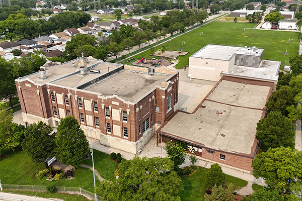 Aerial view of Lord Nelson School