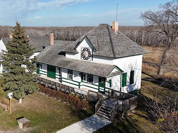 Former Canadian National Railway station at the Lundar Museum