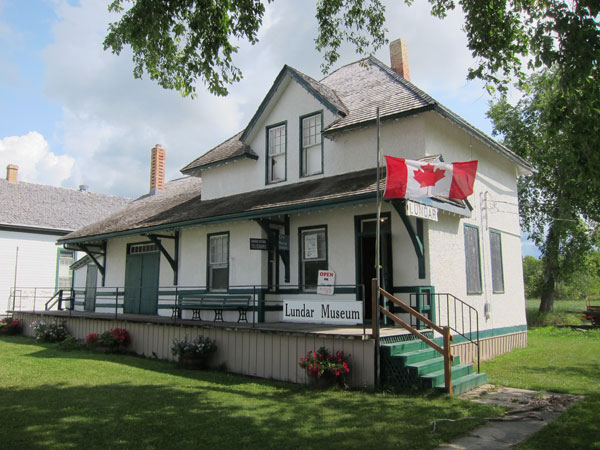Former Canadian National Railway station at the Lundar Museum
