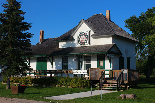 Former Canadian National Railway station at the Lundar Museum