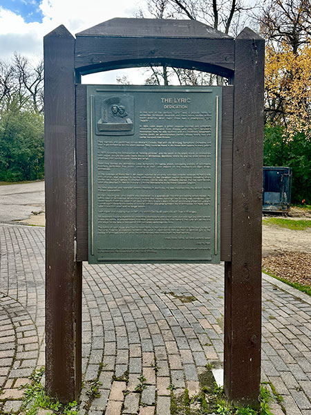 Lyric Theatre commemorative plaque