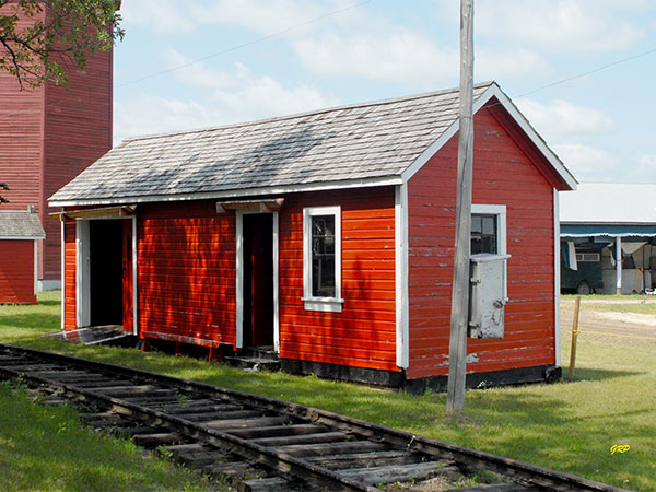 Former Canadian National Railway freight and passenger shelter from Katrime