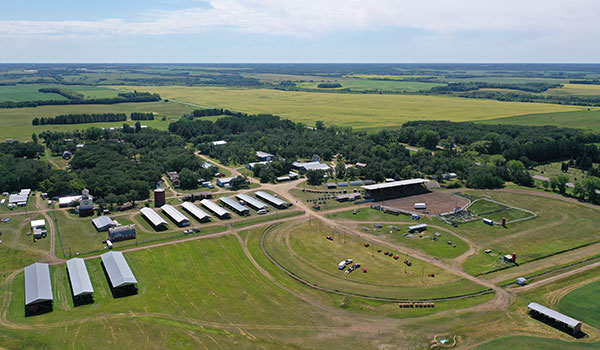 Aerial view of the Manitoba Agricultural Museum