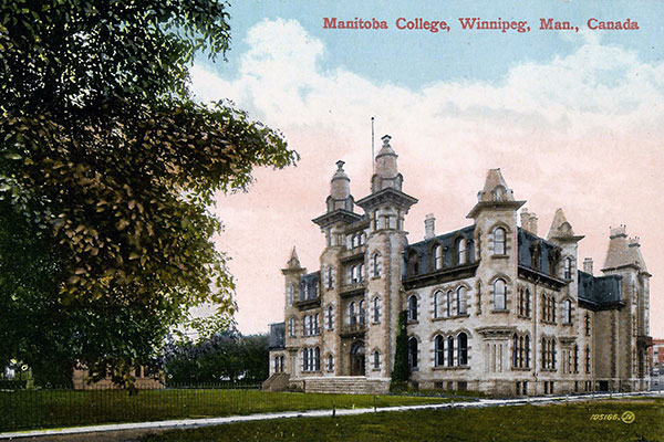 Postcard view of Manitoba College