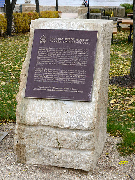Creation of Manitoba commemorative plaque