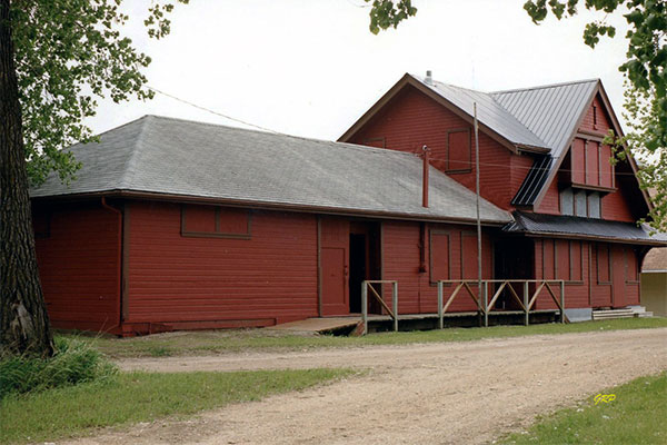 Former Canadian Pacific Railway station from St. Claude at the Manitoba Dairy Museum