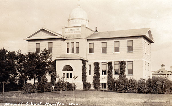 Postcard view of Manitou Normal School