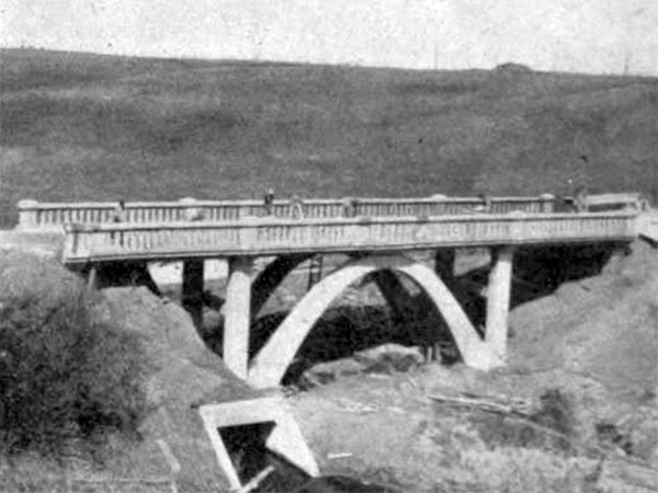 Concrete arch bridge no. 202 under construction near Margaret