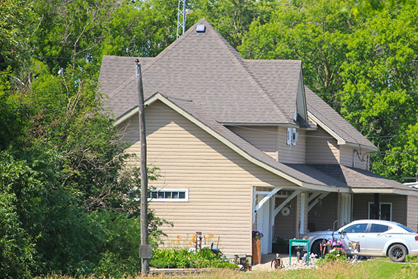 Former Canadian National Railway station from Mariapolis