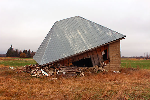 The former Matchettville School building undergoing demolition