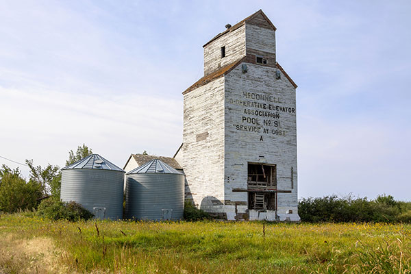 The former Manitoba Pool A grain elevator at McConnell