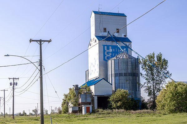 Former United Grain Growers elevator at McCreary