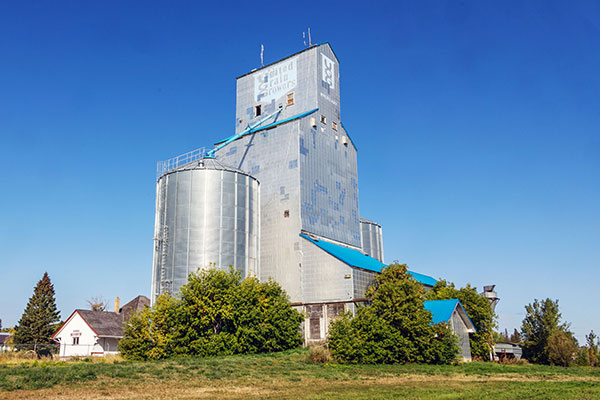 Former United Grain Growers elevator at McCreary