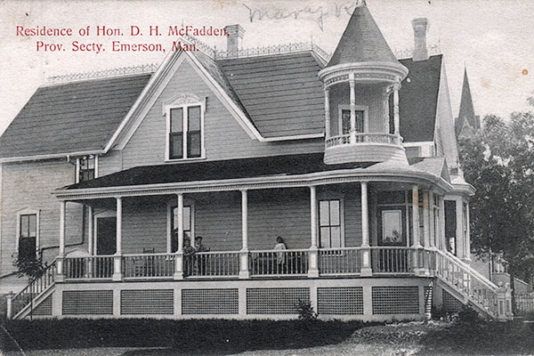 Postcard view of McFadden House