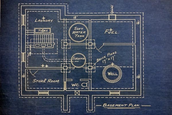 Architectural plan for the second floor of the McMurray House