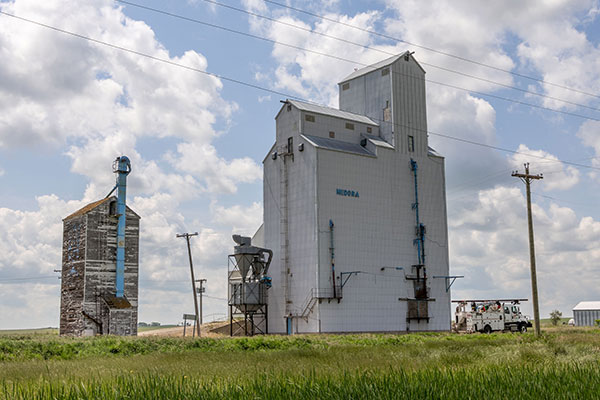 Former United Grain Growers grain elevator at Medora