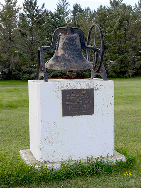 Medora United Church commemorative monument