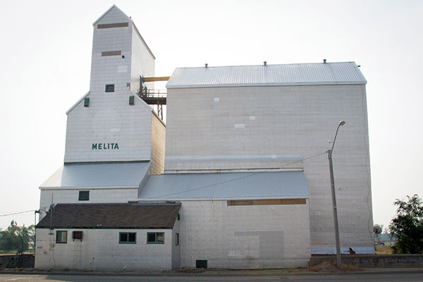 Former Manitoba Pool grain elevator at Melita