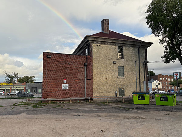 Rear view of the former Bank of Montreal Building on Main Street