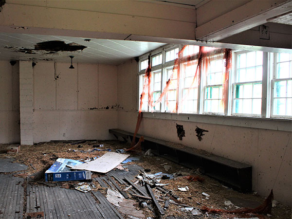 Interior of the former Millwood School building