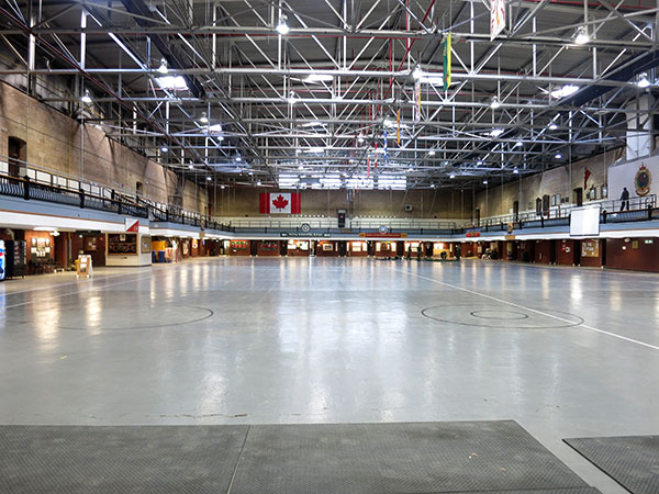Parade floor inside the Minto Armoury